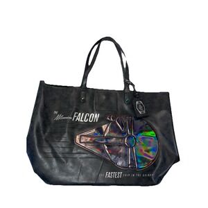Star Wars Bio world Large Iridescent Millennium Falcon Tote Purse Faux Leather